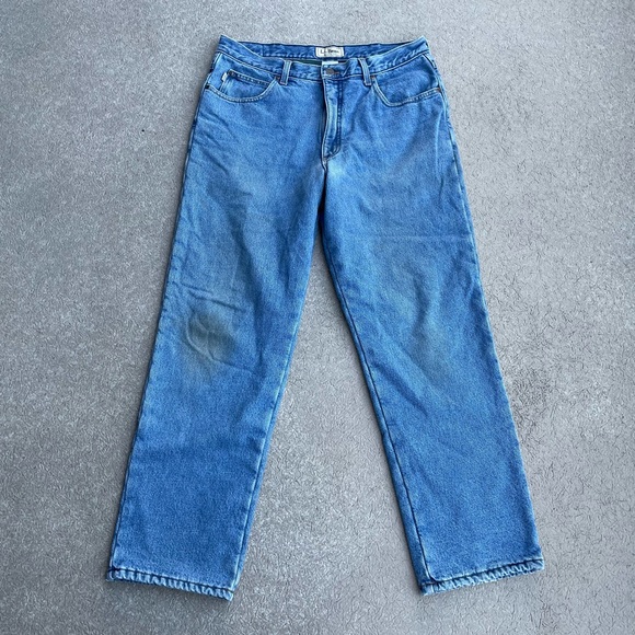 L.L Bean Fleece Lined Denim - Picture 3 of 5